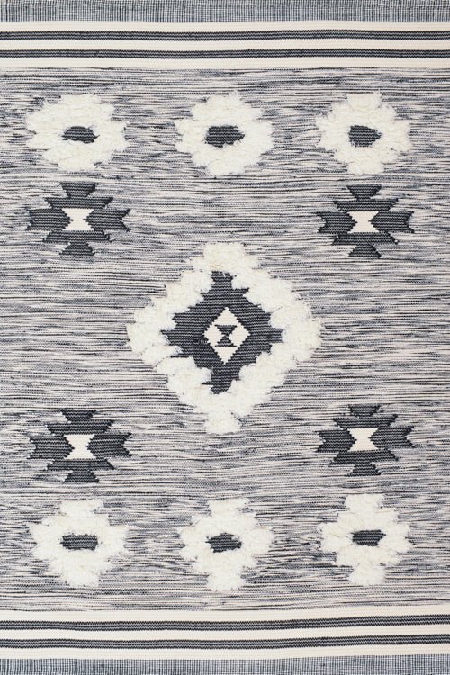 שטיח סקנדינבי 2244 | שטיח נורדי לסלון שחור לבן