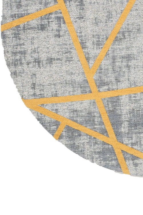 שטיח מנילה HAILEY עגול צהוב