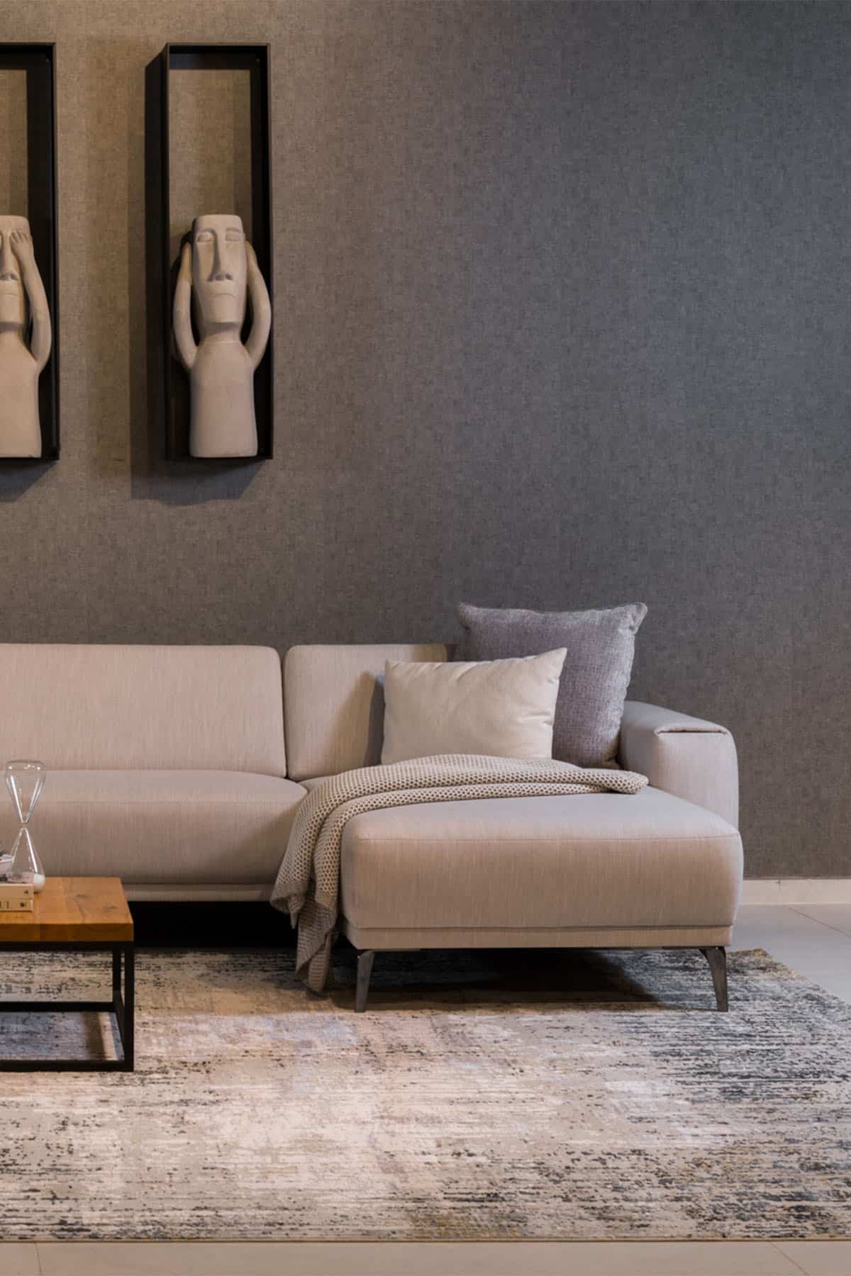 שטיח אפור סטורי B093A | שטיח מודרני לסלון