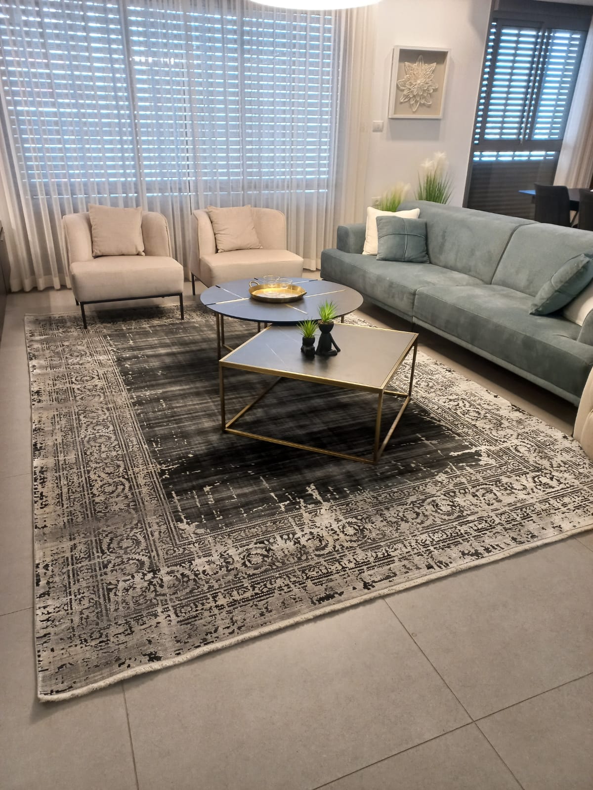 שטיח דאימונד קוסמוס ST596 שחור לבן