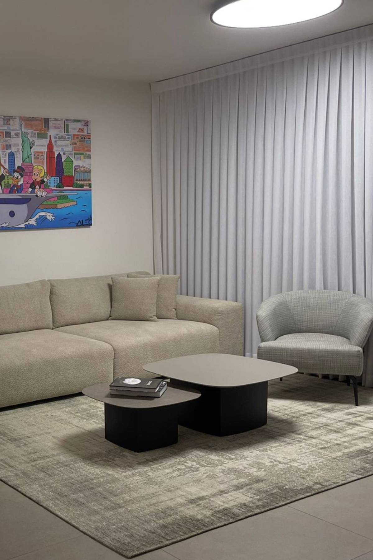 שטיח מנילה GRUNGE כסף