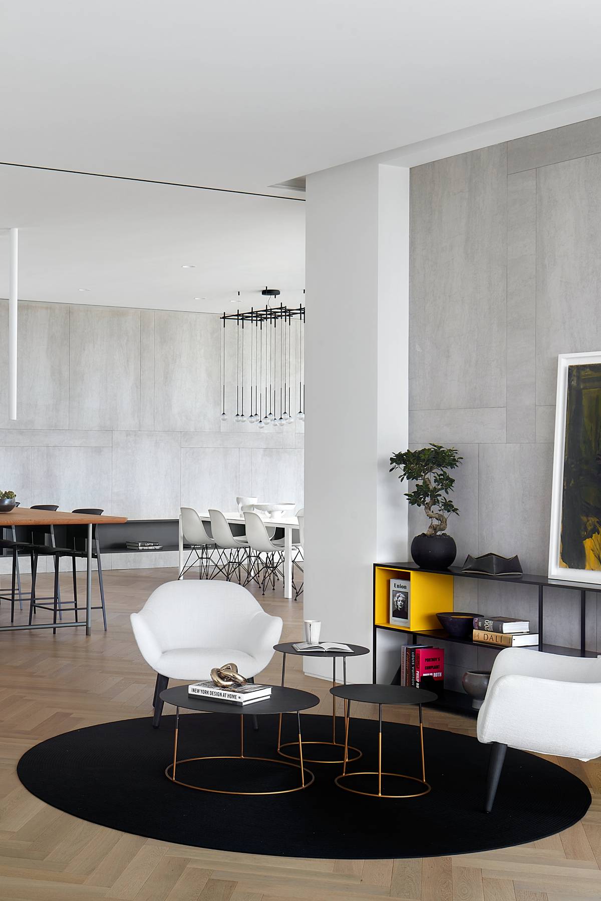 שטיח פררה שחור עגול