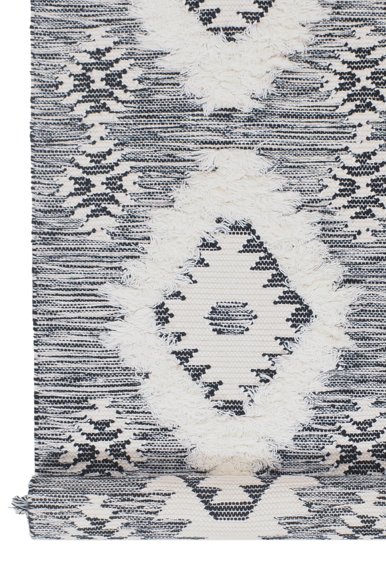 שטיח סקנדינבי 2245 | שטיח נורדי לסלון שחור לבן