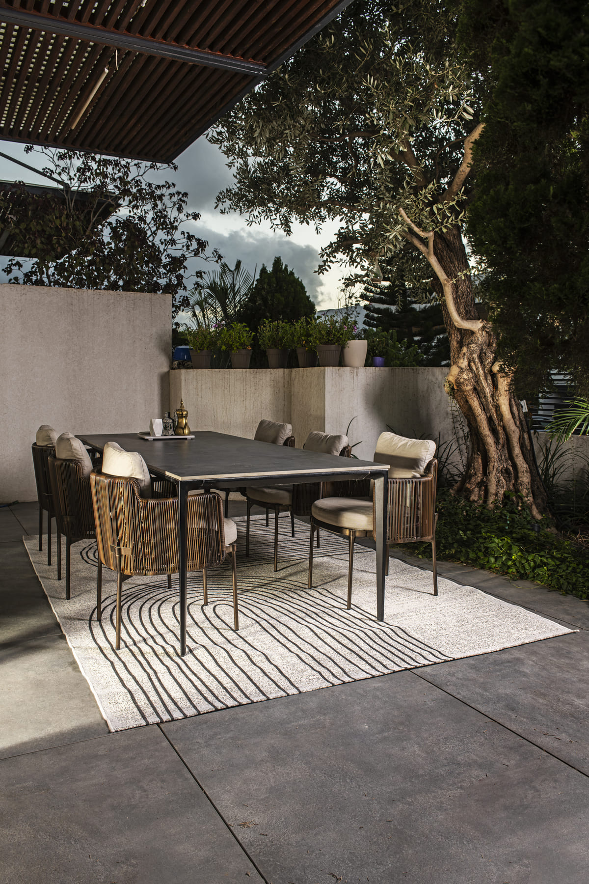 שטיח קריסטל אאוטדור TOCURA אפור